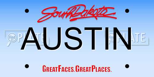AUSTIN South Dakota License Plate