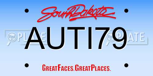 AUTI79 South Dakota License Plate