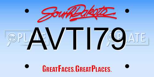 AVTI79 South Dakota License Plate