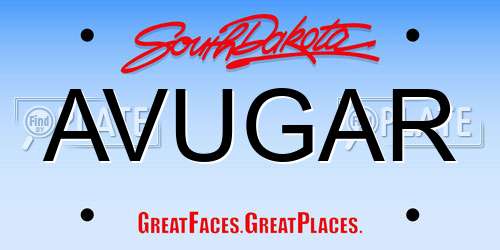 AVUGAR South Dakota License Plate