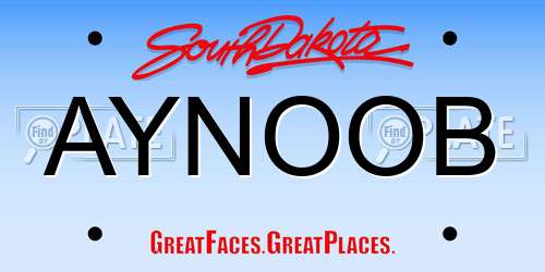 AYNOOB South Dakota License Plate