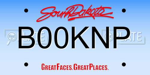 B00KNP South Dakota License Plate