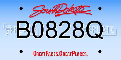 B0828Q South Dakota License Plate
