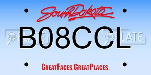 B08CCL South Dakota License Plate