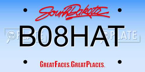B08HAT South Dakota License Plate