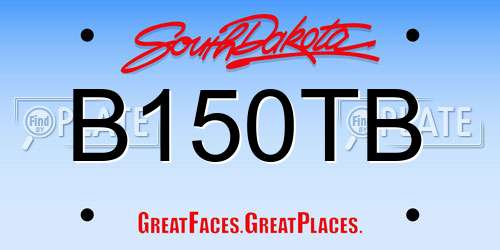 B150TB South Dakota License Plate
