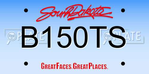 B150TS South Dakota License Plate