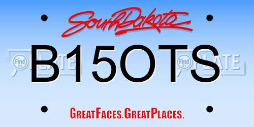 B15OTS South Dakota License Plate