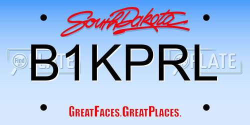 B1KPRL South Dakota License Plate