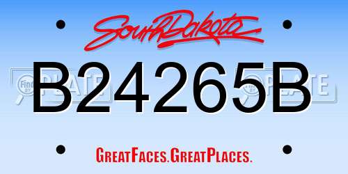 B24265B South Dakota License Plate