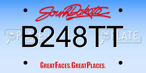 B248TT South Dakota License Plate