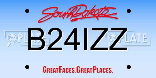 B24IZZ South Dakota License Plate