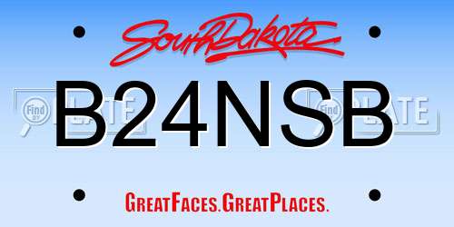 B24NSB South Dakota License Plate