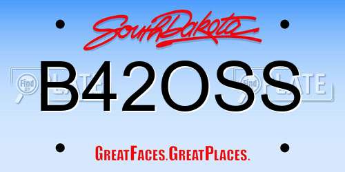 B42OSS South Dakota License Plate