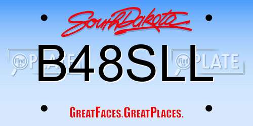 B48SLL South Dakota License Plate