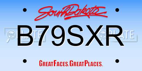 B79SXR South Dakota License Plate