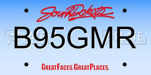 B95GMR South Dakota License Plate