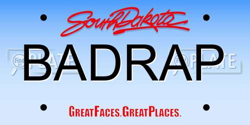 BADRAP South Dakota License Plate