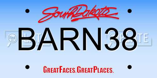 BARN38 South Dakota License Plate