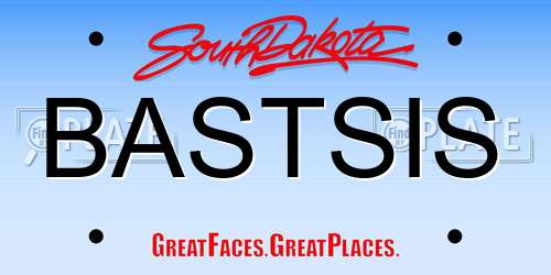 BASTSIS South Dakota License Plate
