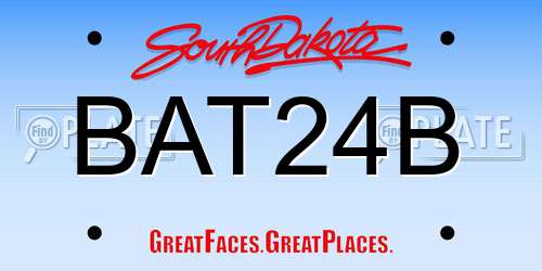 BAT24B South Dakota License Plate
