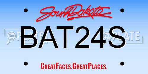 BAT24S South Dakota License Plate