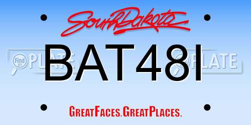 BAT48I South Dakota License Plate
