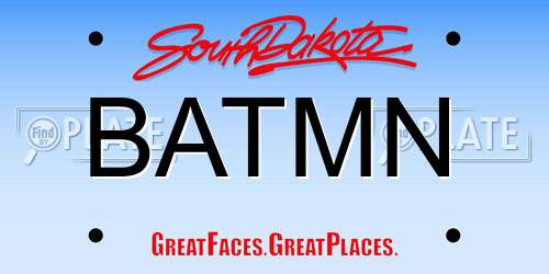 BATMN South Dakota License Plate
