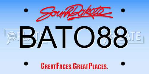 BATO88 South Dakota License Plate