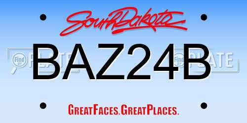 BAZ24B South Dakota License Plate
