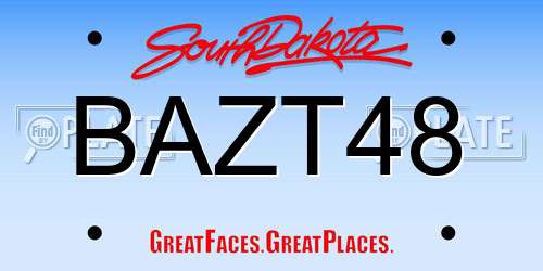 BAZT48 South Dakota License Plate