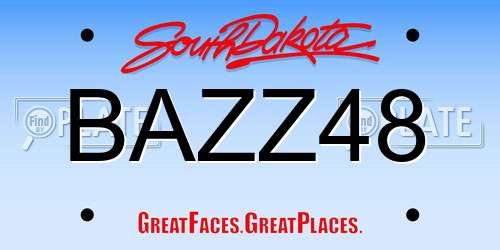 BAZZ48 South Dakota License Plate
