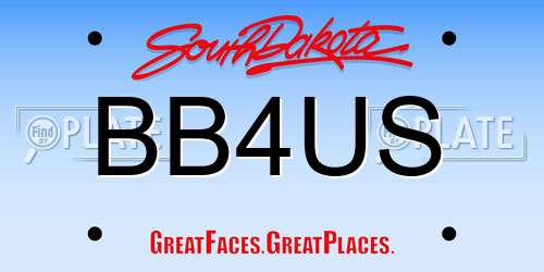 BB4US South Dakota License Plate