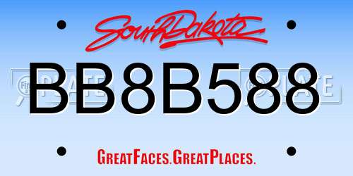 BB8B588 South Dakota License Plate