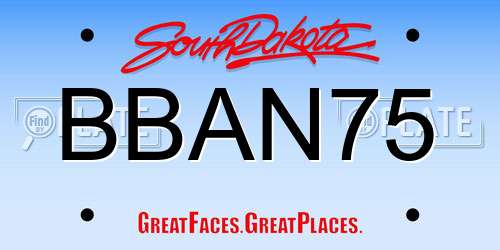 BBAN75 South Dakota License Plate