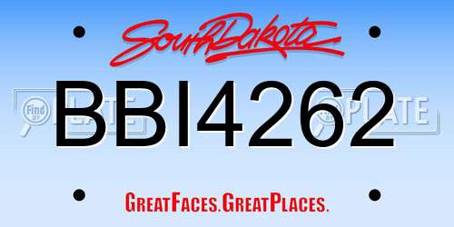 BBI4262 South Dakota License Plate