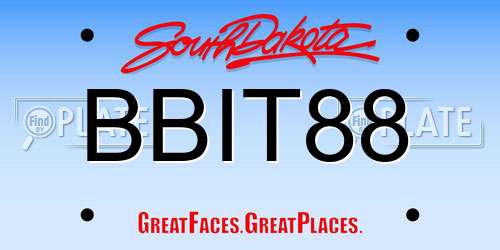 BBIT88 South Dakota License Plate