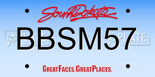 BBSM57 South Dakota License Plate