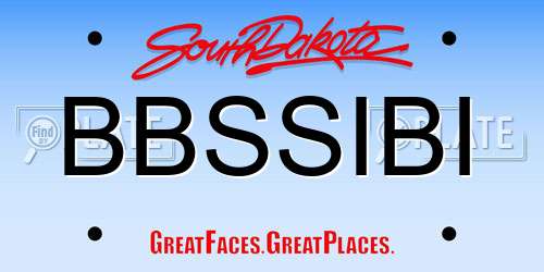 BBSSIBI South Dakota License Plate