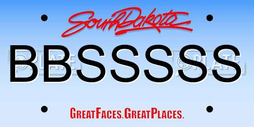 BBSSSSS South Dakota License Plate