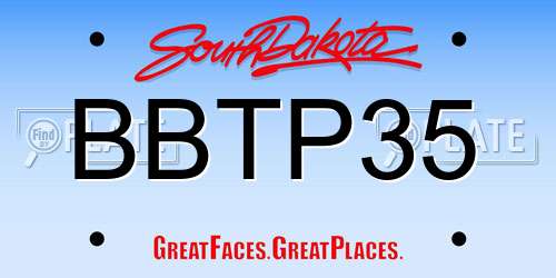 BBTP35 South Dakota License Plate