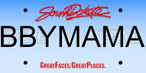 BBYMAMA South Dakota License Plate