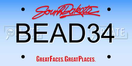 BEAD34 South Dakota License Plate