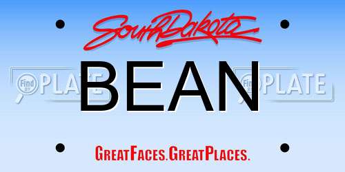BEAN South Dakota License Plate