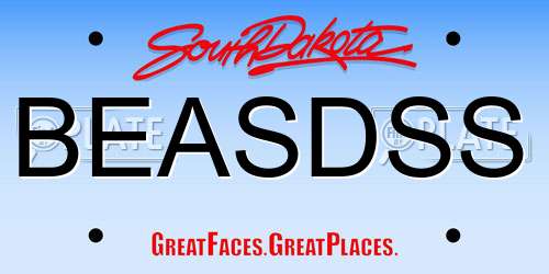 BEASDSS South Dakota License Plate