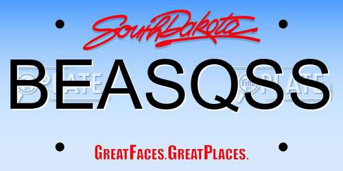 BEASQSS South Dakota License Plate