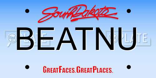 BEATNU South Dakota License Plate