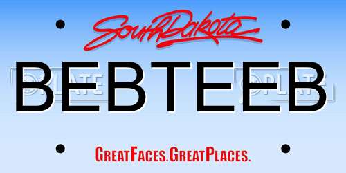 BEBTEEB South Dakota License Plate