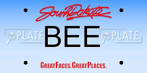 BEE South Dakota License Plate