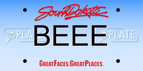BEEE South Dakota License Plate